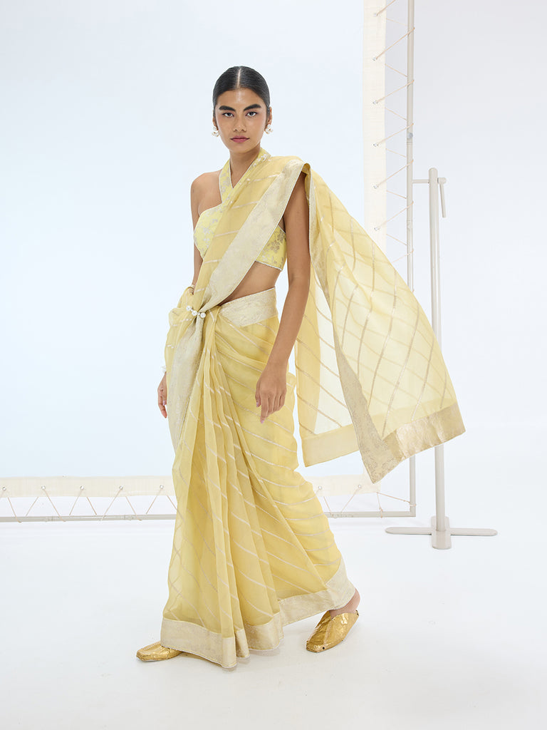 The Ivy Saree In Lemon