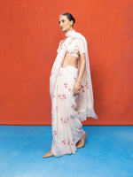 Handwoven Ivory Chiffon Banarasi Saree