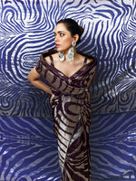 Handwoven Chocolate Brown Silk Saree