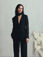 BRISTOL BLACK SCARF BLAZER