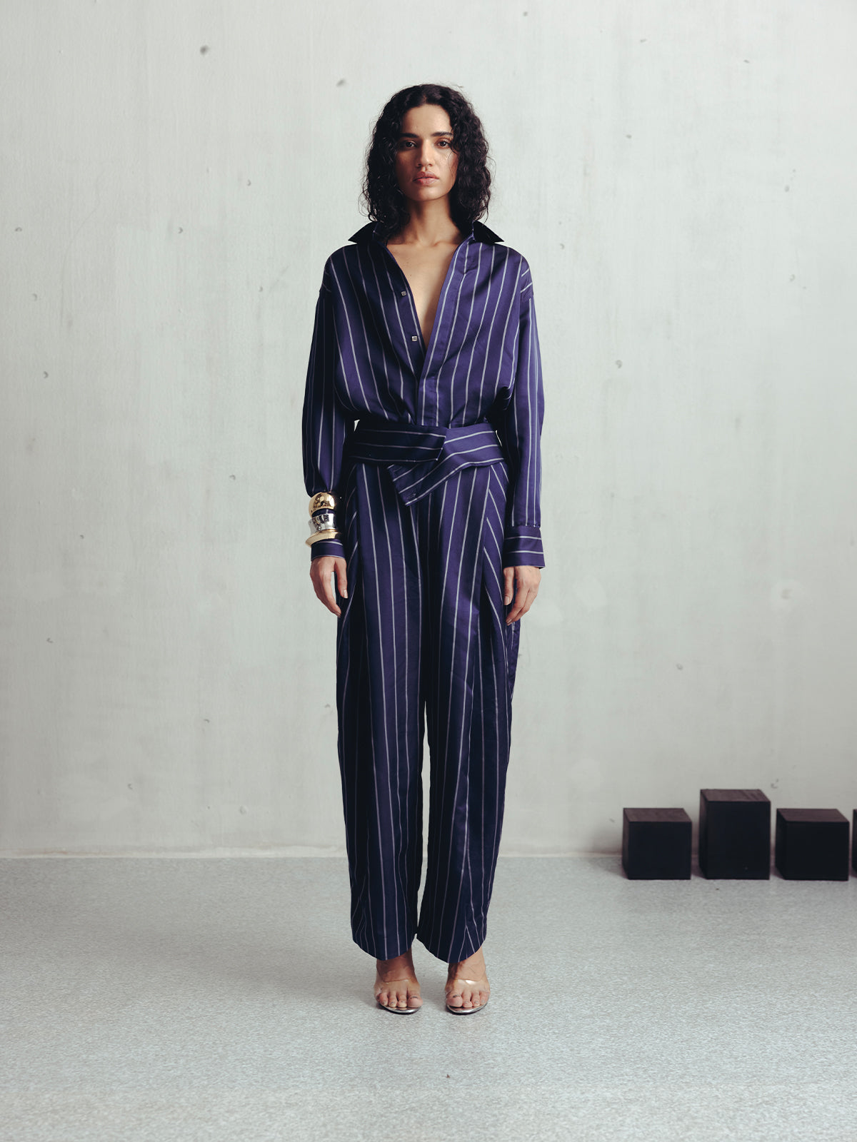 PARACHUTE PURPLE PINSTRIPE FLAP PANTS