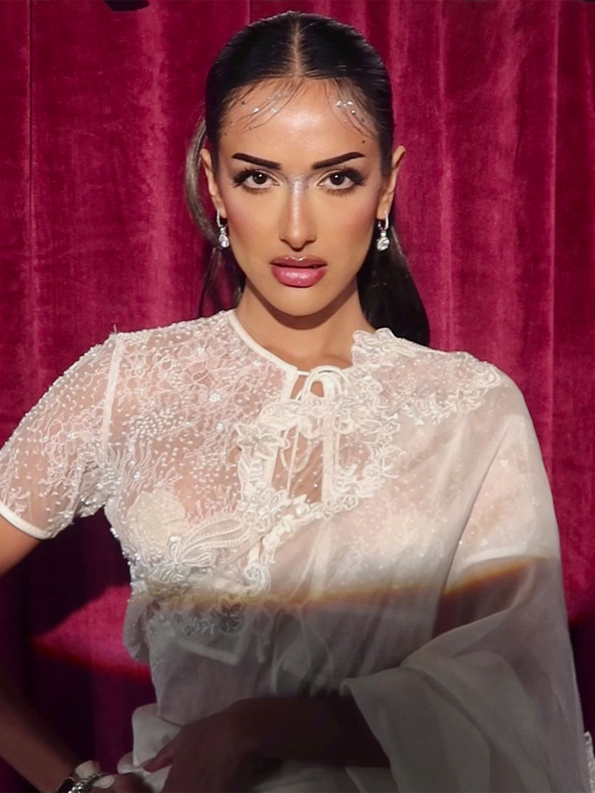 The Luna Saree In Off-white