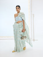 The Diana Saree In Aqua Green