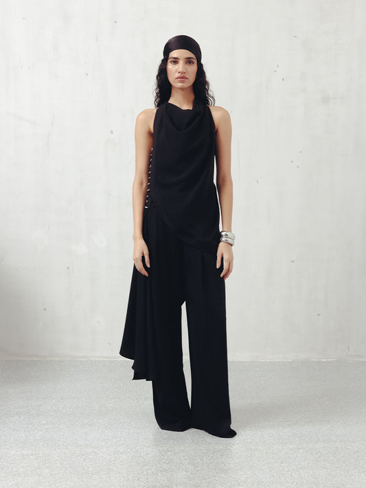 BRISTOL BLACK COWL TOP