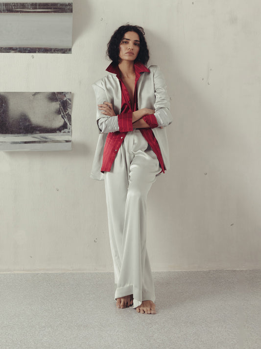 GRAY MIST STRAIGHT PANTS