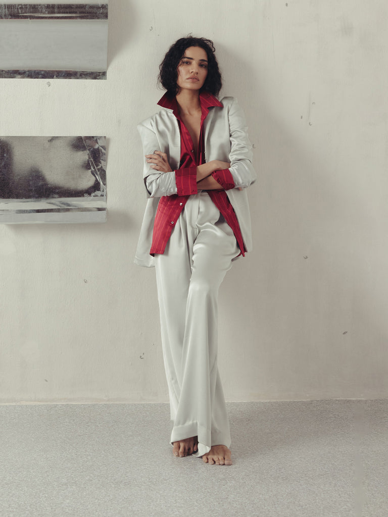 GRAY MIST STRAIGHT PANTS