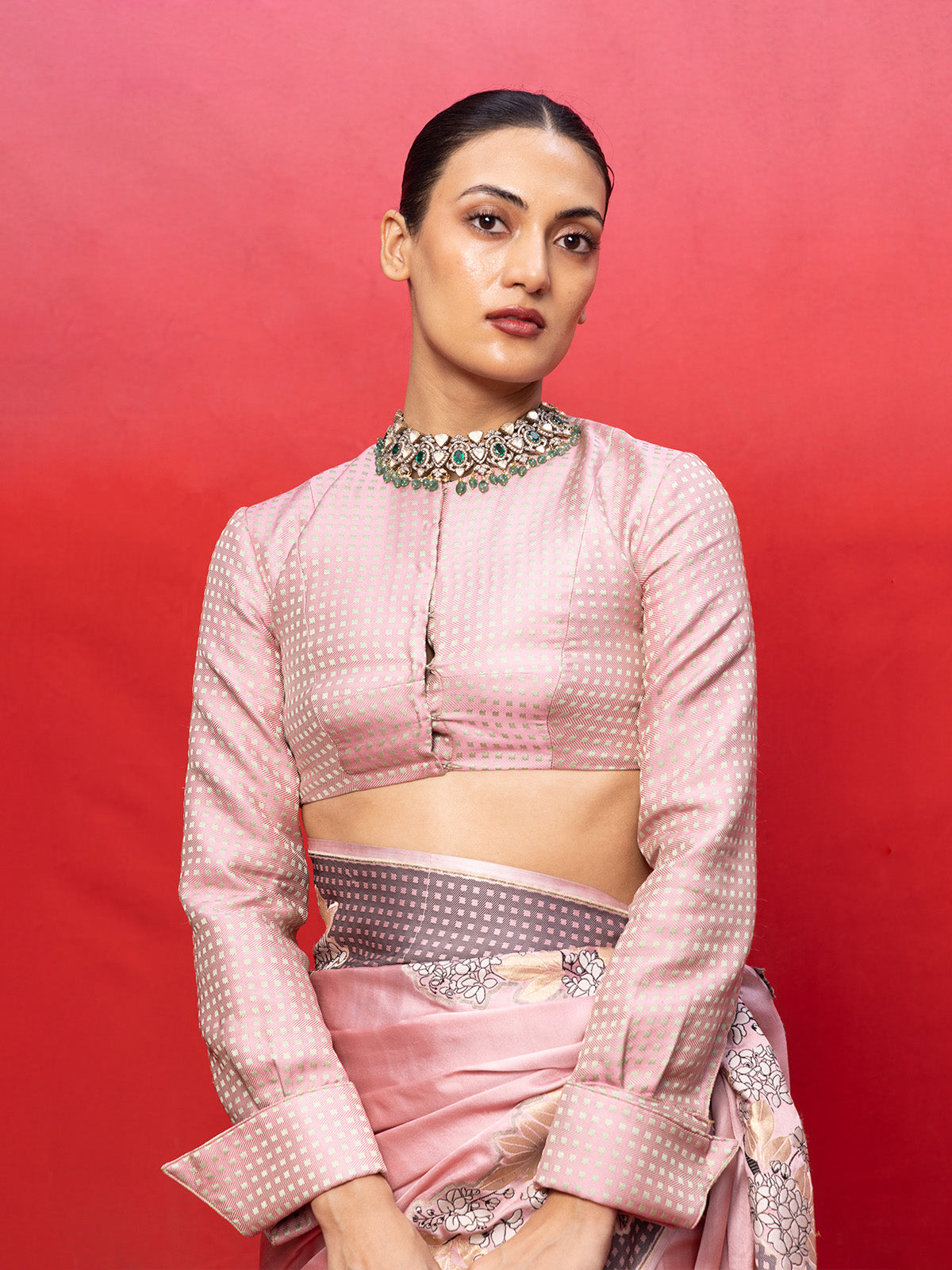 Handwoven Pink Silk Banarasi Saree