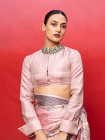 Handwoven Pink Silk Banarasi Saree