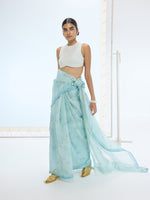 The Emma Saree in Sea Green