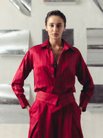 JESTER RED PINSTRIPE SHIRT