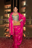 Handwoven Electric Pink Saree