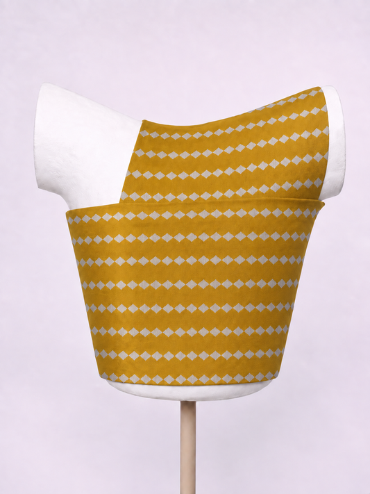 Handwoven Orange Kadhwa Banarasi Blouse Fabric