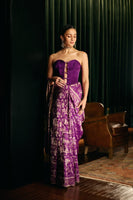 Alia Bhatt in Handwoven Purple Cheena Cheeni Emboss Saree