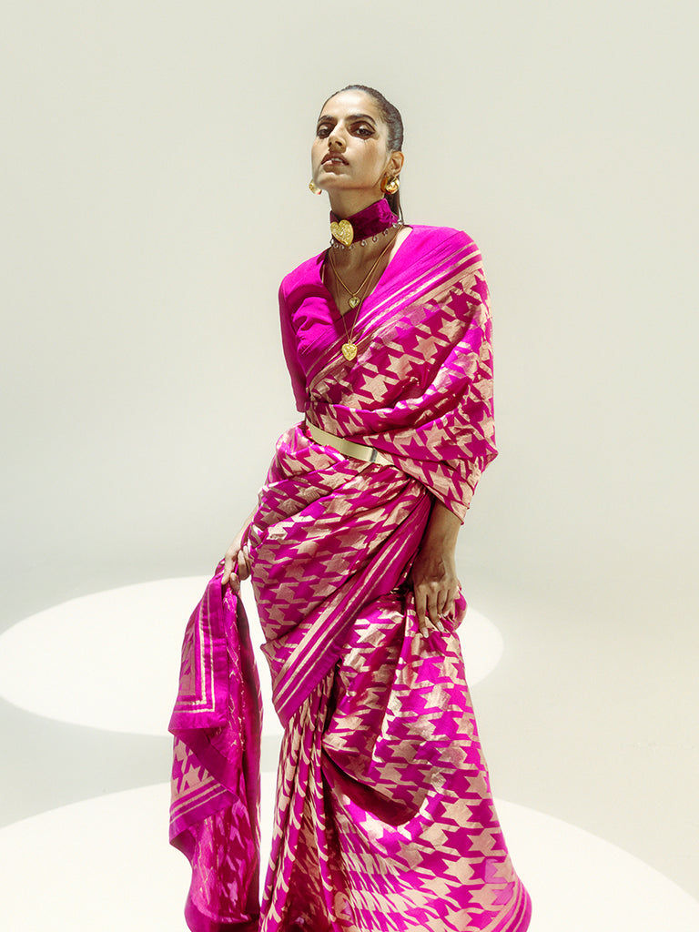 Rani Pink Gerum Saree