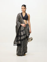 Handwoven Black Cutwork Banarasi Saree