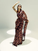 Espresso Twiggy Bloom Saree