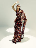 Espresso Twiggy Bloom Saree