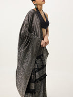 Handwoven Black Cutwork Banarasi Saree