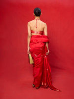 Handwoven Red Silk Banarasi Saree