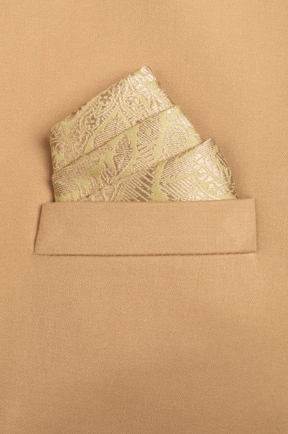 Handwoven Cream Silk Pocket Square