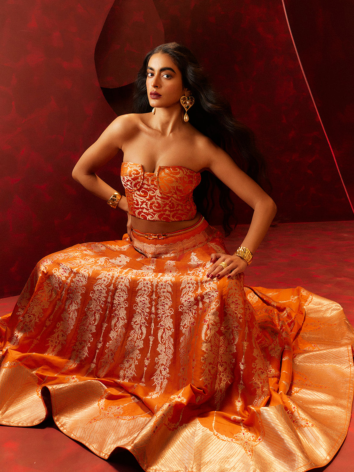 The Crimson Kiss Lehenga