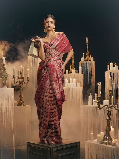 The 'I do' Saree in Maroon