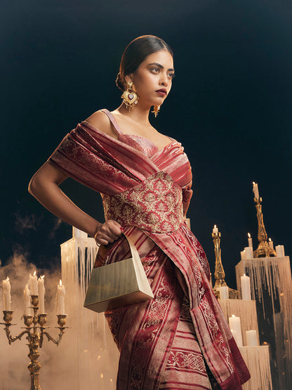 The 'I do' Saree in Maroon