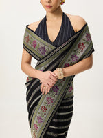 Handwoven Black Cutwork Banarasi Saree