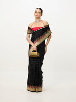 Handwoven Black & Gold Cutwork Banarasi Saree