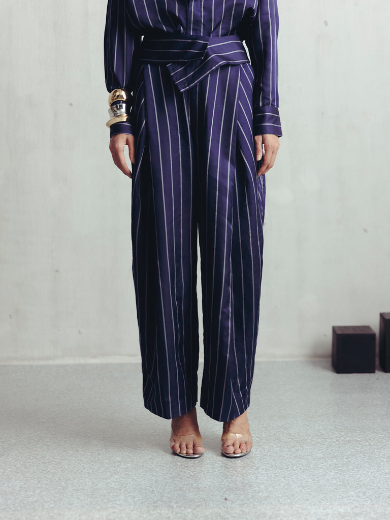 PARACHUTE PURPLE PINSTRIPE FLAP PANTS