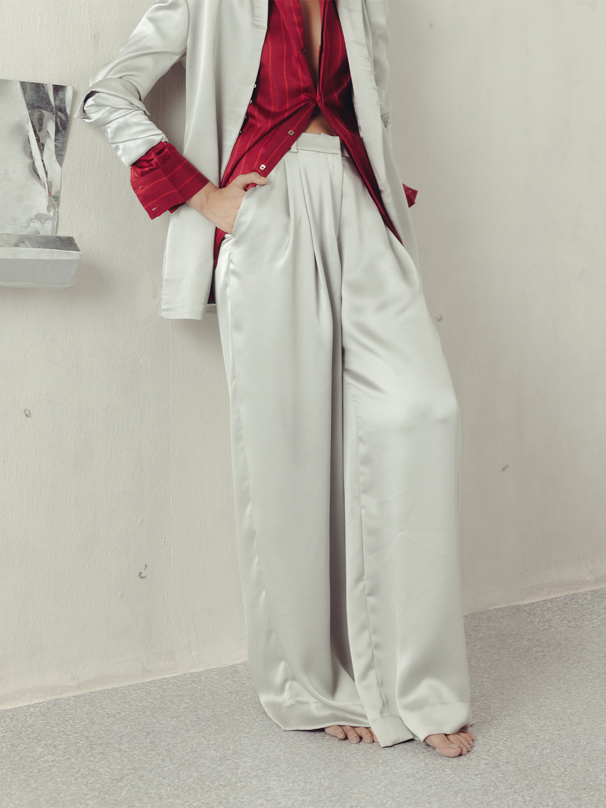 GRAY MIST STRAIGHT PANTS