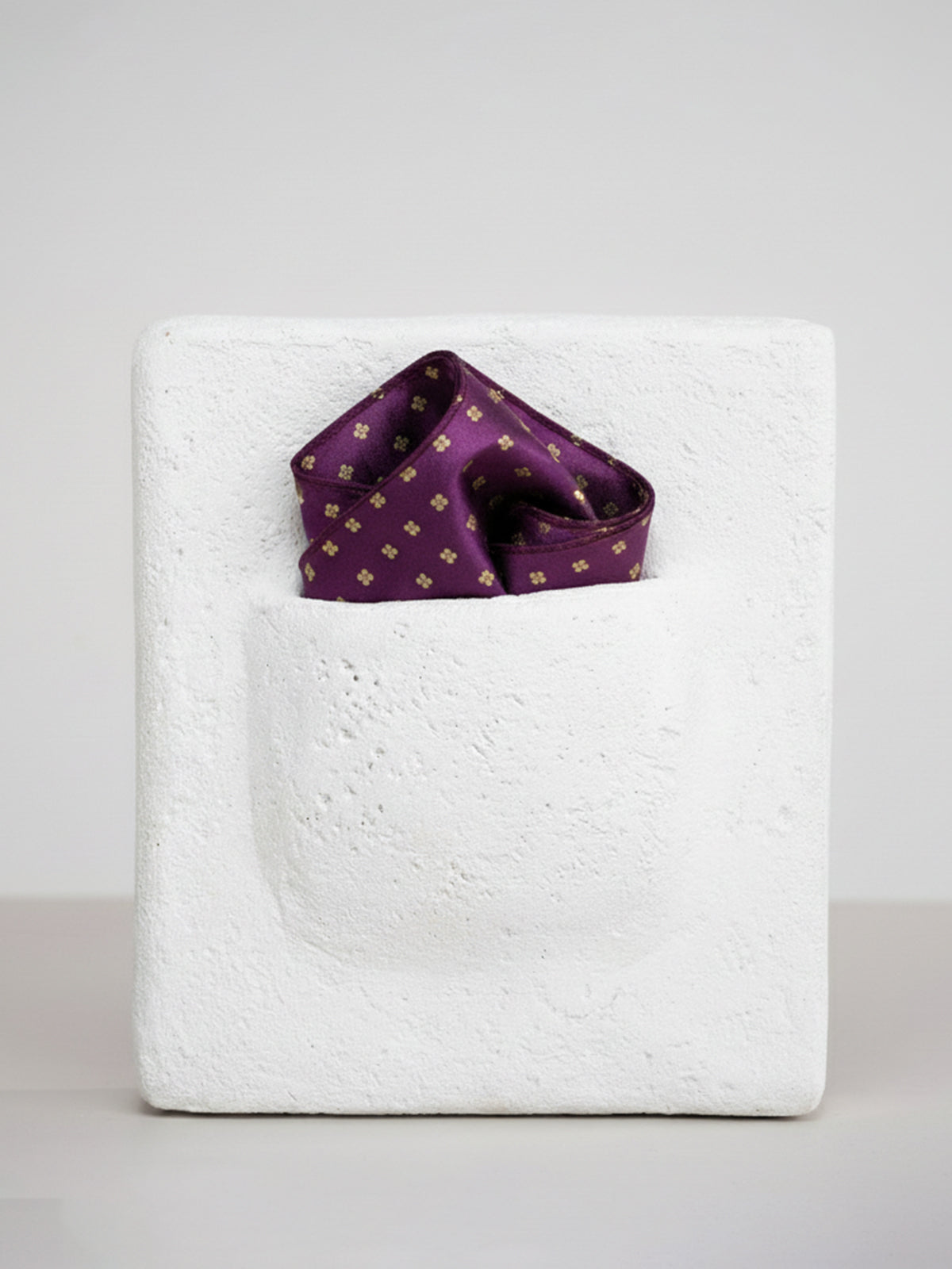 Handwoven Purple Georgette Pocket Square