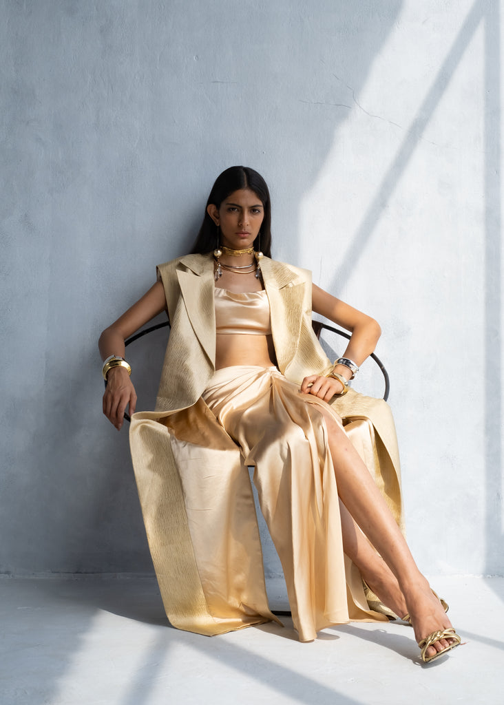 CHARDONAY LONG CAPE & DRAPE SKIRT