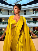 Handwoven Citrine Yellow Silk Sarees