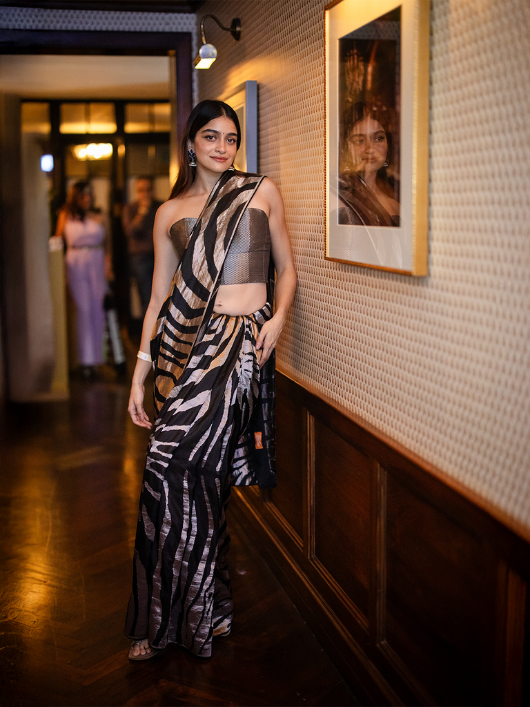 Handwoven Chocolate Brown Silk Saree