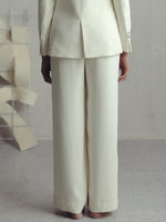 ANTIQUE WHITE CREPE PANTS
