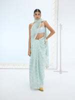 The Eden Saree in Sea Green
