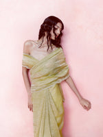 Handwoven Primrose Lemon Tissue Saree