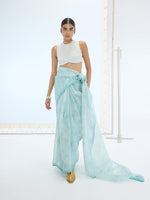 The Emma Saree in Sea Green