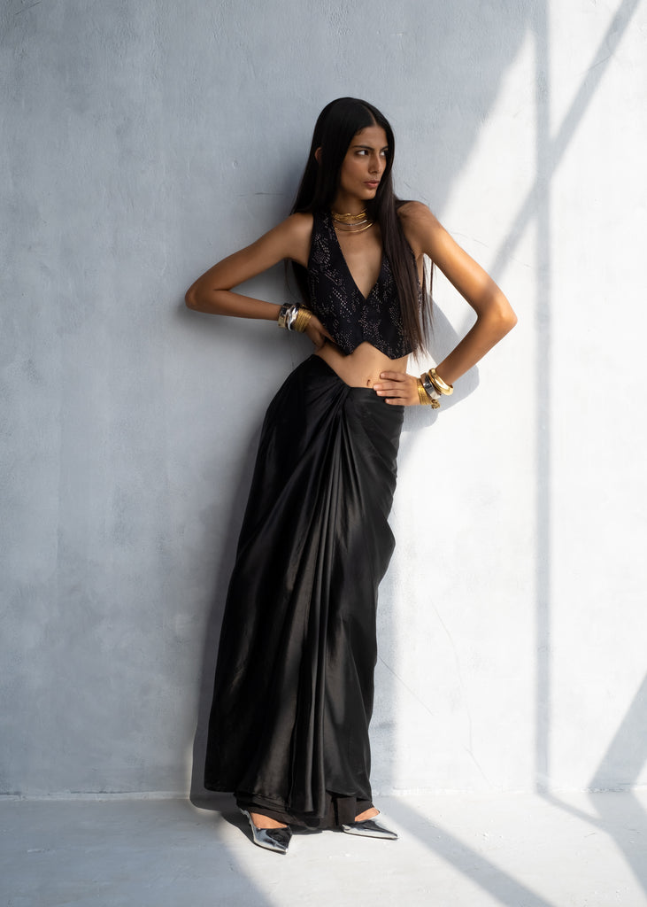 BLACK IRIS VEST & SKIRT