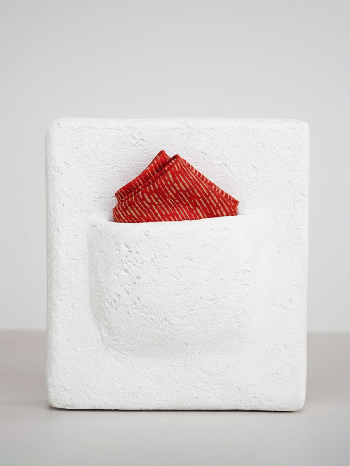 Handwoven Red Georgette Pocket Square