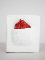 Handwoven Red Georgette Pocket Square