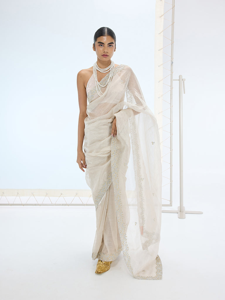 The Eva Saree In Champagne