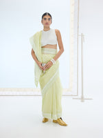 The Stella Saree In Pistachio