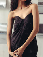 BLACK IRIS EMBROIRED CORSET & PANTS