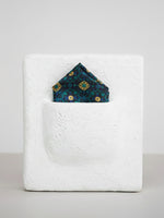 Handwoven Aegean Blue Silk Pocket Square