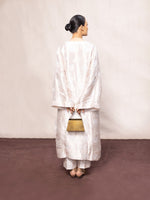 Handwoven Ivory Silk Banarasi Kurta Set