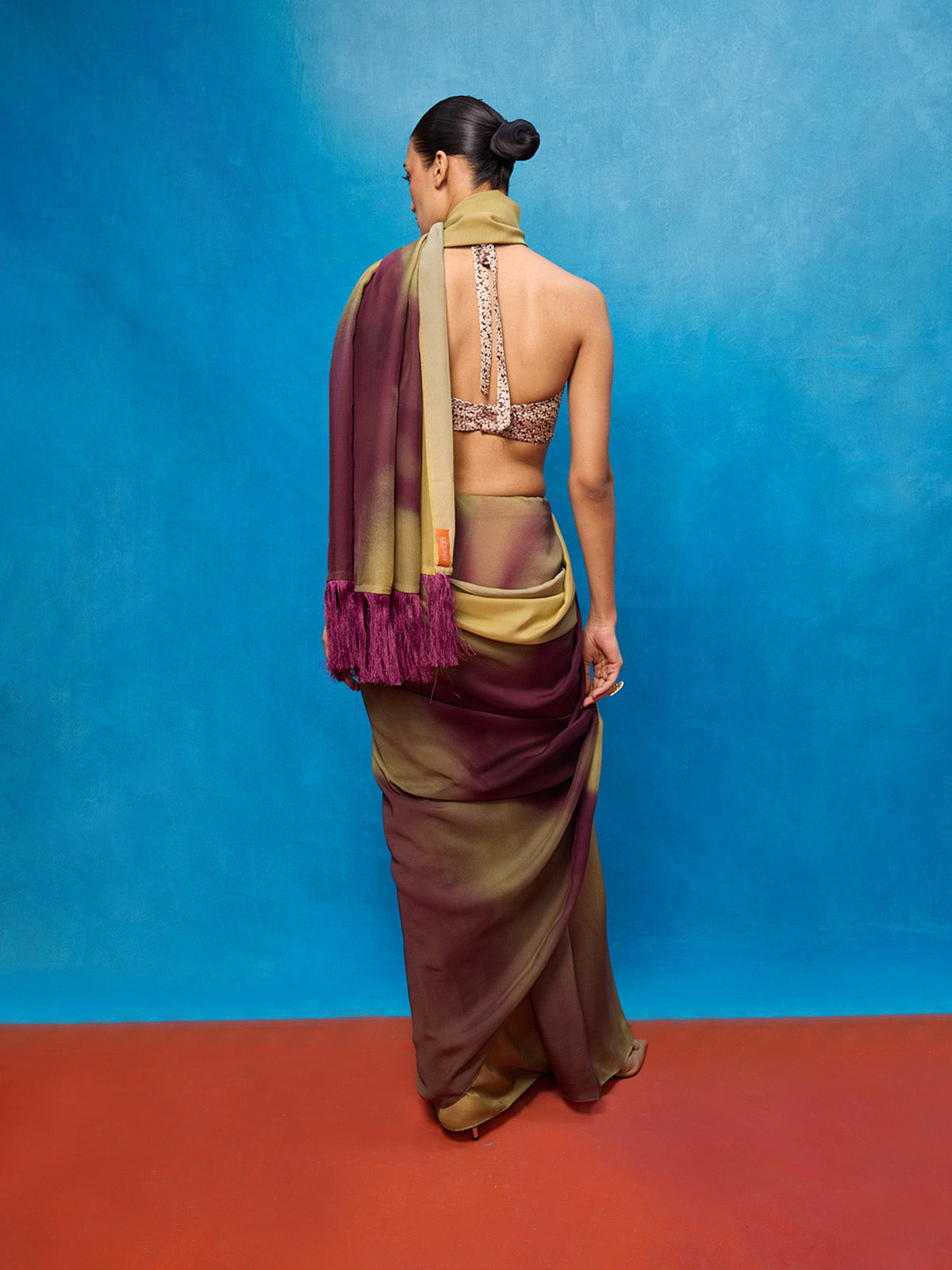 Multicolour Chiffon Digital Print Saree