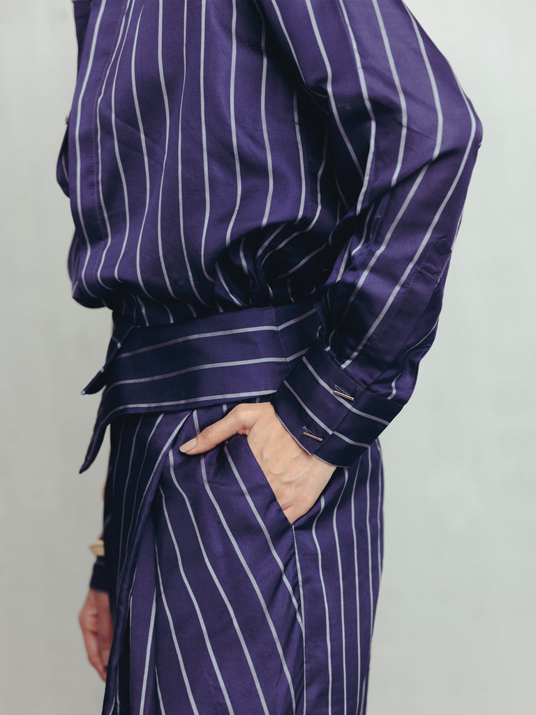 PARACHUTE PURPLE PINSTRIPE SHIRT