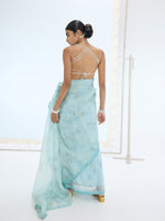 The Emma Saree in Sea Green